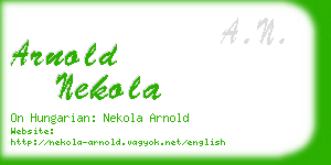 arnold nekola business card